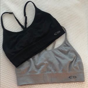 2 Champion sports bras (black and gray)- Size S